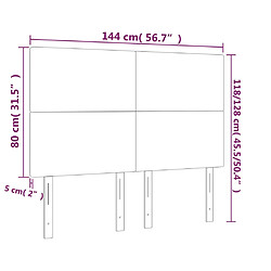 vidaXL Têtes de lit 4 pcs Gris 72x5x78/88 cm Similicuir pas cher