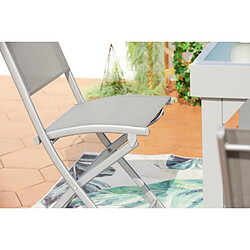 Concept Usine Table de jardin extensible en alu 8 pers + 4 chaises MOLVINA pas cher