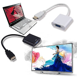 Universal 1080p HDMI mâle à VGA Câble adaptateur de convertisseur vidéo VGA pour PC DVD HDTV