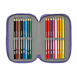 Acheter Pochette à crayons triple SuperThings Guardians of Kazoom Violet Jaune (36 Pièces)