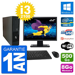 PC Fujitsu E910 DT Ecran 22" Intel i3-2100 RAM 8Go Disque 500Go Windows 10 Wifi · Occasion 