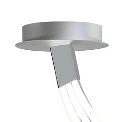 Acheter Luminaire Center Semi Plafonnier Nur XL 80W LED 3000K, 6200lm, argent/acrylique givré/chrome poli