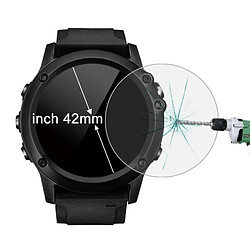 Wewoo Film protecteur écran d'pour le cadran circulaire de diamètre de 42mm Montre intelligente 0.2mm 9H Dureté de surface 2.15D d'écran en verre trempé anti-déflagrant incurvé 