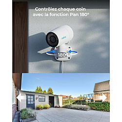 Reolink 8MP Caméra Surveillance PoE Extérieure, 180° Pan, Suivi Automatique, Vision Nocturne Couleur avec Projecteur, Détection Intelligente, Audio Bidirectionnel