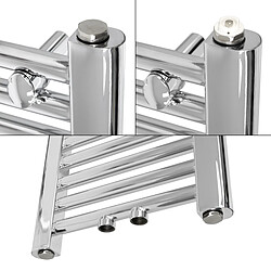 LuxeBath Radiateur sèche-serviette salle de bain acier chrome connexion central 60x180 cm