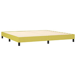 Avis vidaXL Sommier à lattes de lit avec matelas Vert 200x200 cm Tissu