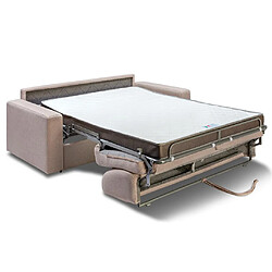 Acheter Vente-Unique Canapé 3 places convertible express en tissu beige COGLIO