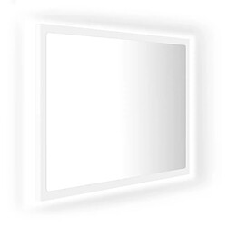 Maison Chic Miroir à LED,Miroir Lumineux LED de salle de bain Blanc 60x8,5x37 cm Acrylique -MN55716