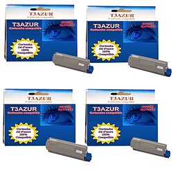 T3Azur 4 Toners Laser compatibles OKI C5650 C5650DN C5650N C5750 