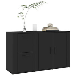 Acheter Maison Chic Buffet,Meuble de Rangement,commode pour salon,Cuisine Noir 100x33x59,5 cm Bois d'ingénierie -MN29020