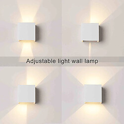 Acheter Stoex Lot de 2 Led Applique murale 7W chambre Moderne Interieur, Up and Down Design Réglable Lampe, Aluminium luminaires applique murale led Blanc pour Chambre Maison Couloir Salon (Blanc Chaud )