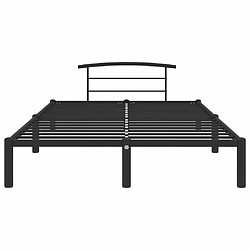 Avis Maison Chic Lit adulte - Lit simple Cadre de lit,Structure du lit Contemporain Noir Métal 120 x 200 cm -MN65986