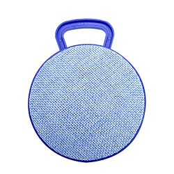 Yonis Mini Enceinte Bluetooth Portable Ronde Texture Tissu Appels Mains Libres Support TF Carde Mini Enceinte Bluetooth Portable Rond Texturé Tissu Avec Support Appel Mains-Libres Et Carte TF Bleu YONIS