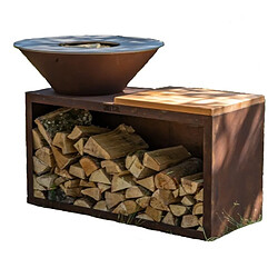 GRILL CHIC PACK PRINTEMPS Braséro barbecue Le Traditionnel Ø 83 cm en acier corten