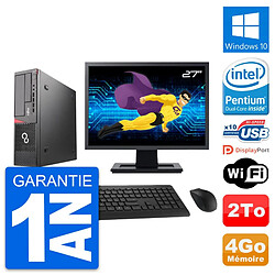 PC Fujitsu E720 DT Ecran 27" Intel G3220 RAM 4Go Disque Dur 2To Windows 10 Wifi · Occasion 