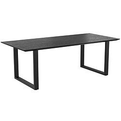 Rendez Vous Deco Table rectangulaire Adok 10 personnes en bois de teck recyclé noir 240 cm