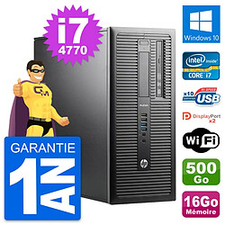 PC Tour HP ProDesk 600 G1 Intel i7-4770 RAM 16Go Disque 500Go Windows 10 Wifi - Occasion