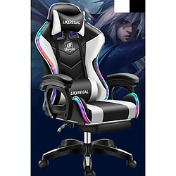 Inovalley Fauteuil GAMER HP Bluetooth Blanc/Noir