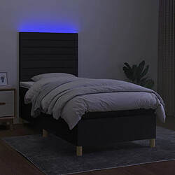 Acheter Sommier à lattes,Cadre à lattes de lit et matelas et LED pour Adulte Noir 90x200 cm Tissu -MN45715