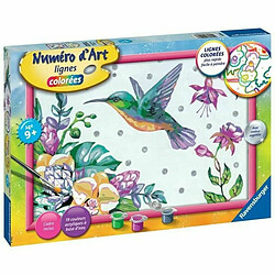 Dessins à peindre Ravensburger Hummingbird and Exotic Flowers