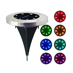 Tradex À 4 SPOTS 8 LED RGB SOLAIRE POUR JARDIN EXTÉRIEUR PEG