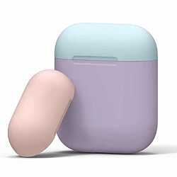 Wewoo Coque Ecouteurs sans fil Dropproof trois couleurs avec étui de protection pour Apple AirPods 1/2 rose bleu violet