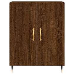 Maison Chic Buffet,Meuble de Rangement,commode pour salon,Cuisine chêne marron 69,5x34x90 cm bois d'ingénierie -MN42723 pas cher