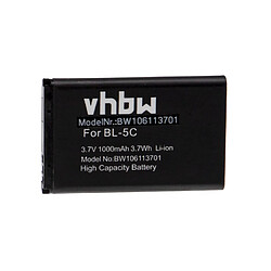 vhbw Batterie remplacement pour Mitel 51015404 pour smartphone (1000mAh, 3,7V, Li-ion) 