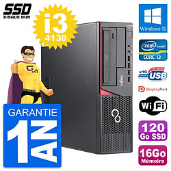 PC Fujitsu Esprimo E720 E85+ DT Intel i3-4130 RAM 16Go SSD 120Go Windows 10 Wifi · Occasion 