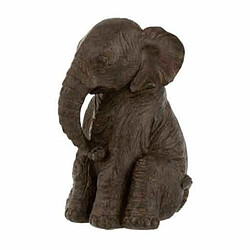 Paris Prix Statuette Déco Éléphant Assis 23cm Marron 