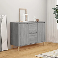 vidaXL Buffet Sonoma gris 101x35x70 cm Bois d'ingénierie