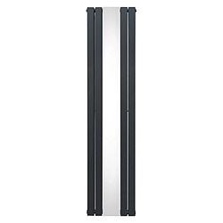 Monstershop Radiateur Plat avec Miroir - 1800mm x 425mm – Gris Anthracite