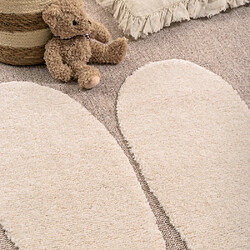 Jardindeco Tapis intérieur en polyester Fantine lapin 160 x 230 cm.