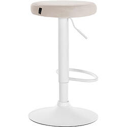 Non Tabouret de bar Ponte velours blanc pas cher