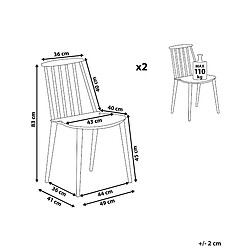 Avis Beliani Chaise de salle à manger Set de 2 Noir VENTNOR