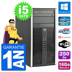 PC Tour HP Pro 6300 CMT Intel i5-3470 RAM 16Go Disque Dur 250Go Windows 10 Wifi - Occasion