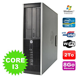 PC HP Compaq Elite 8100 SFF Intel Core I3-530 8Go Disque 2000Go DVD WIFI W7 · Occasion 