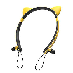 Universal Casque Bluetooth oreille Yyh-Cat (jaune) 