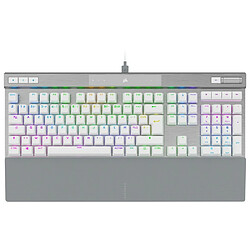 Clavier Gaming optique-mécanique - AZERTY - CORSAIR - K70 PRO OPX - Rétroéclairage LED RGB - Blanc (CH-910951A-FR) 