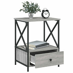 Acheter Maison Chic Table de chevet, Table de Nuit pour chambre salon sonoma gris 50x41x65 cm bois d'ingénierie