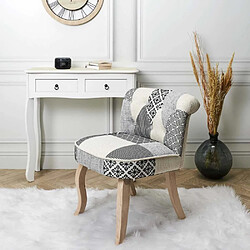 The Home Deco Factory Fauteuil patchwork Eleonor.