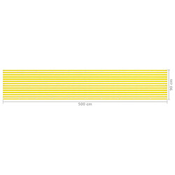 Acheter vidaXL Écran de balcon Jaune et blanc 90x500 cm PEHD