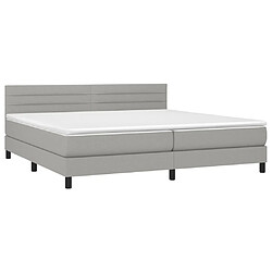 Avis Sommier à lattes et matelas LED,Cadre à lattes de lit pour Adulte Gris clair 200x200 cm Tissu -MN81222