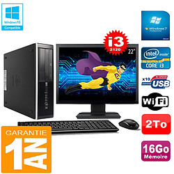 PC HP Compaq Pro 6300 SFF I3-2120 16Go 2To Graveur DVD Wifi W7 Ecran 22" · Occasion 