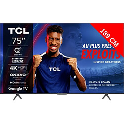 TCL TV QLED 4K 190 cm 75T8B - QLED Pro - 144Hz - Google TV