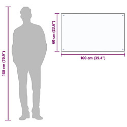 Acheter vidaXL Dosseret de cuisine Transparent 100x60 cm Verre trempé