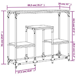 vidaXL Table console chêne sonoma 89,5x28x76 cm bois d'ingénierie pas cher