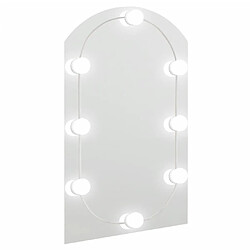 vidaXL Miroir avec éclairage LED 60x40 cm Verre Arche