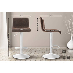 Non Tabouret de bar Hoover tissu W 