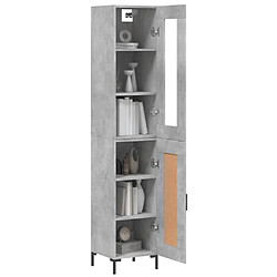 Avis Maison Chic Buffet,Meuble de Rangement,commode pour salon,Cuisine Gris béton 34,5x34x180 cm Bois d'ingénierie -MN76097